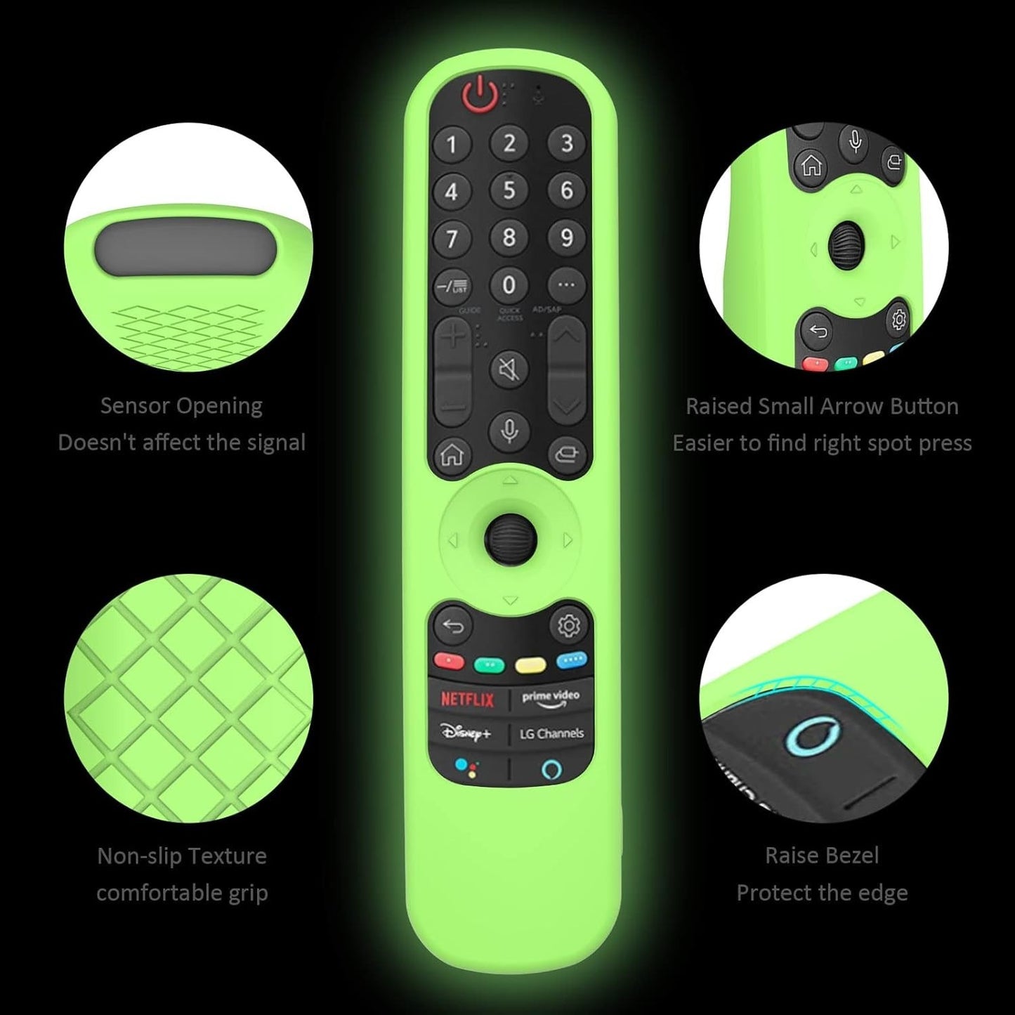 LEFXMOPHY Green Silicone Case for LG AN-MR21GA/AN-MR21GC Magic Remote