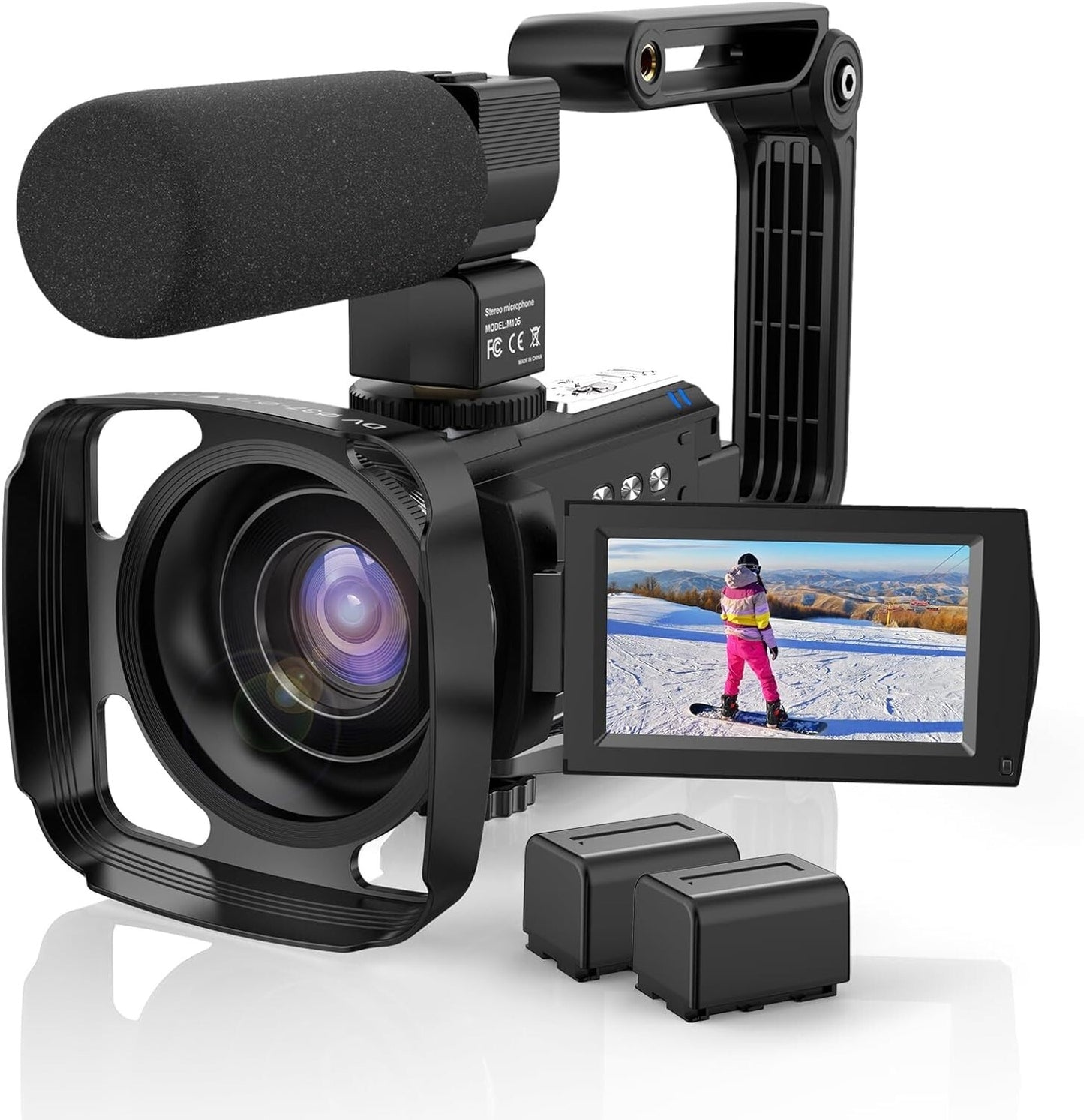 CUTELULY 48MP 4K Video Camera Camcorder WiFi IR Night Vision