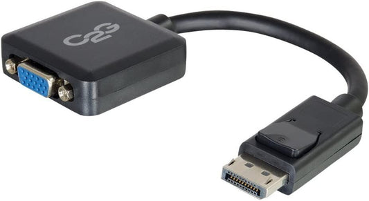C2G VGA Mini Display Port Cable Display Port to Male to Female Black 8 in