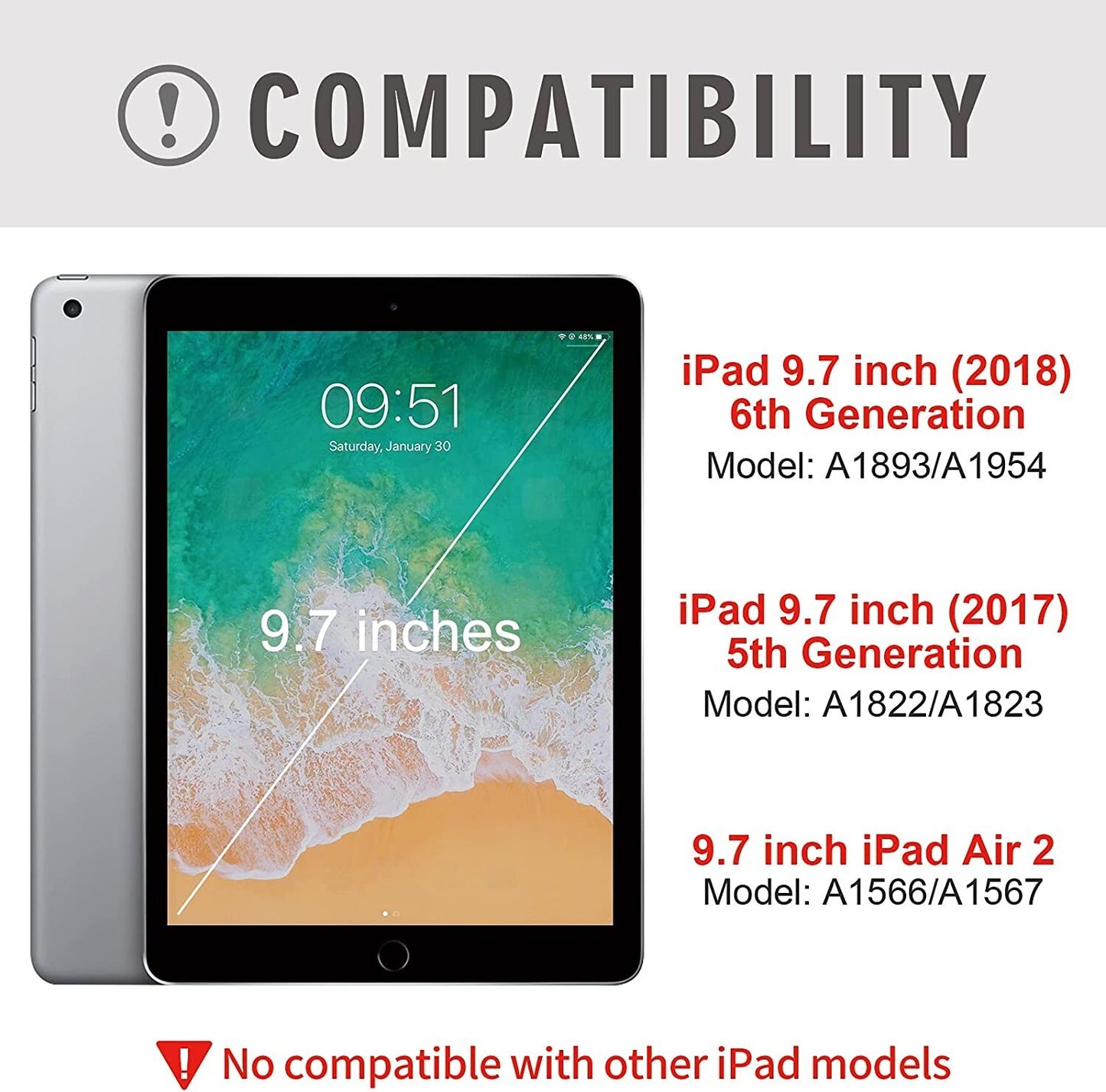 BLUTLOTUS Keyboard iPad 97 Inch Air 2 iPad 5thiPad 6th Generation