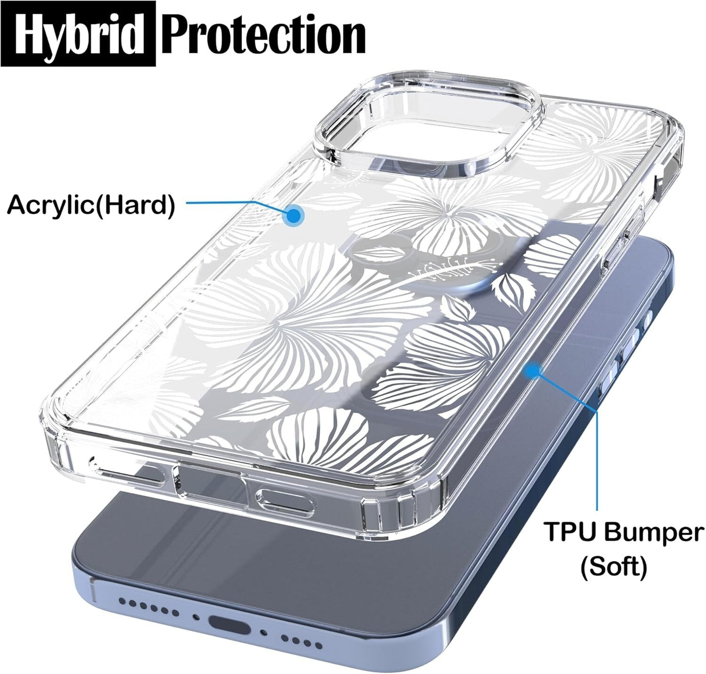 TPU iPhone 15 Pro AntiScratch Shockproof Series Clear Hard PC Bumper 66