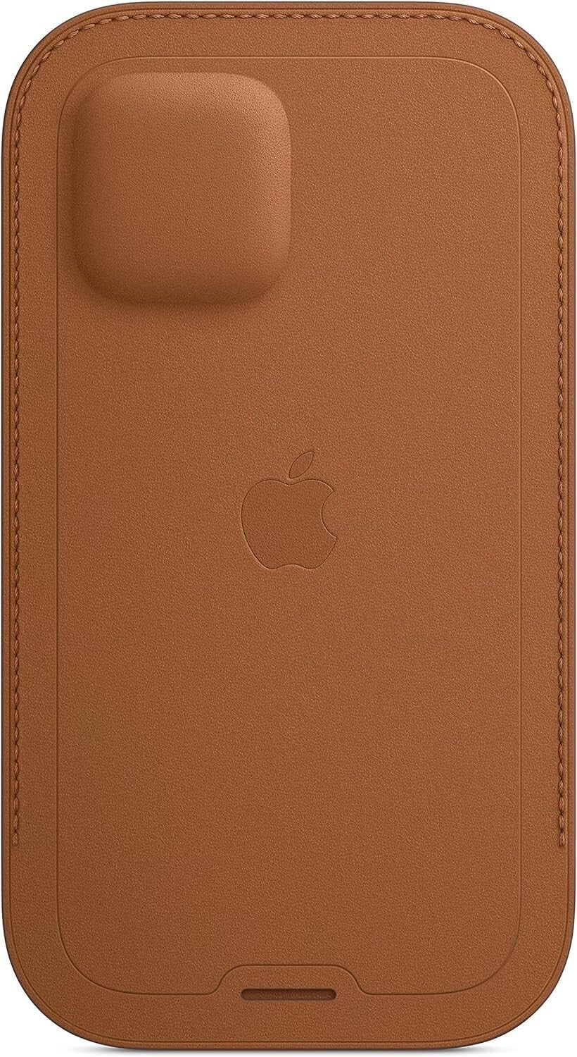 MHYC3ZM Apple Leather Sleeve MagSafe iPhone 12 12 Pro Saddle Brown A