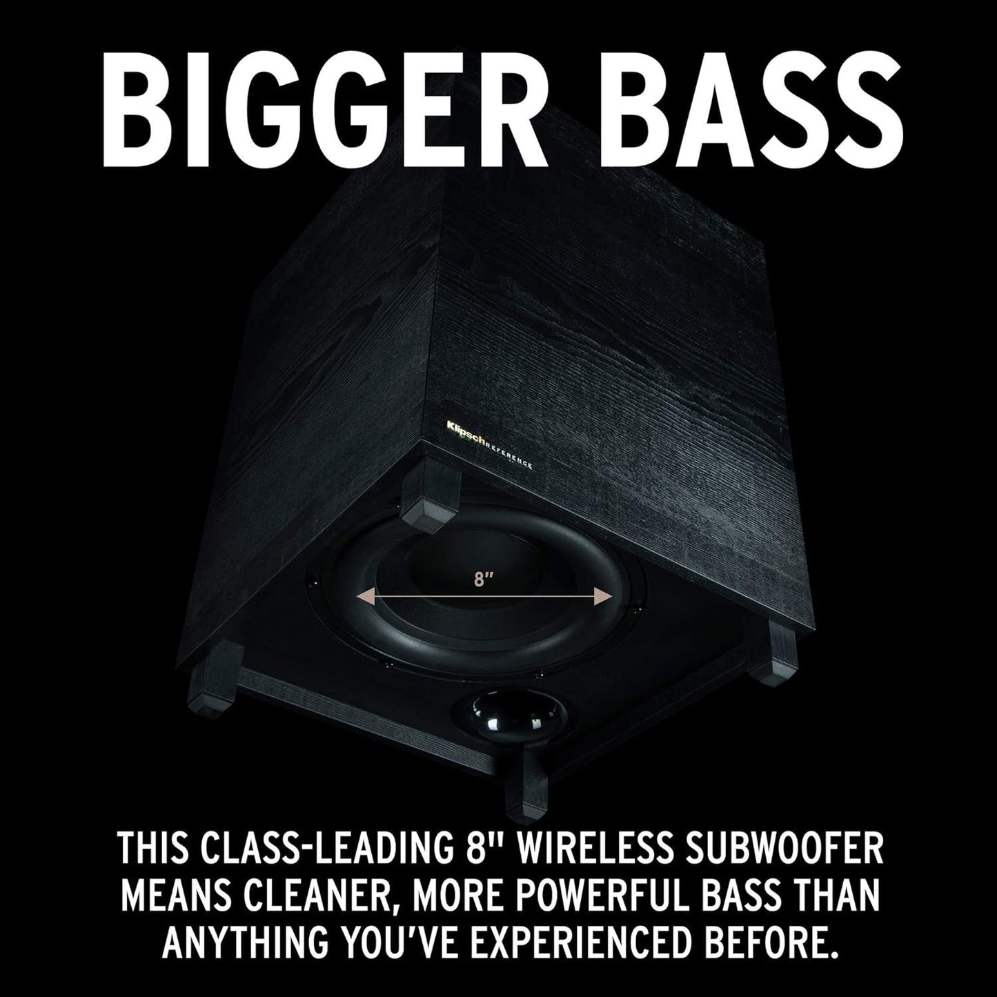 Klipsch Cinema 400 Soundbar & 8-Inch Wireless Subwoofer with HDMIARC, Black