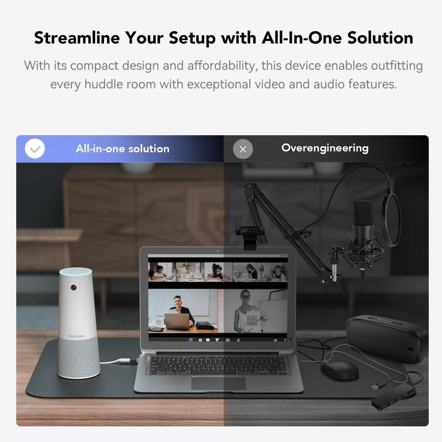 C20 1080P HD Conference Webcam Video Conference Camera Mic Speaker