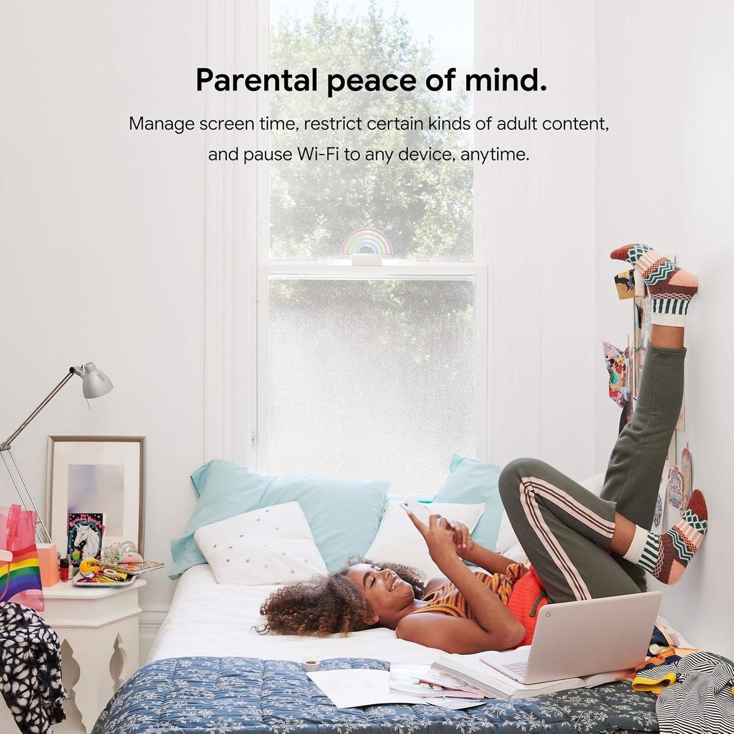 GA02430-US Google Wifi Whole Home WiFi System White w/ Parental Control - 1-Pack