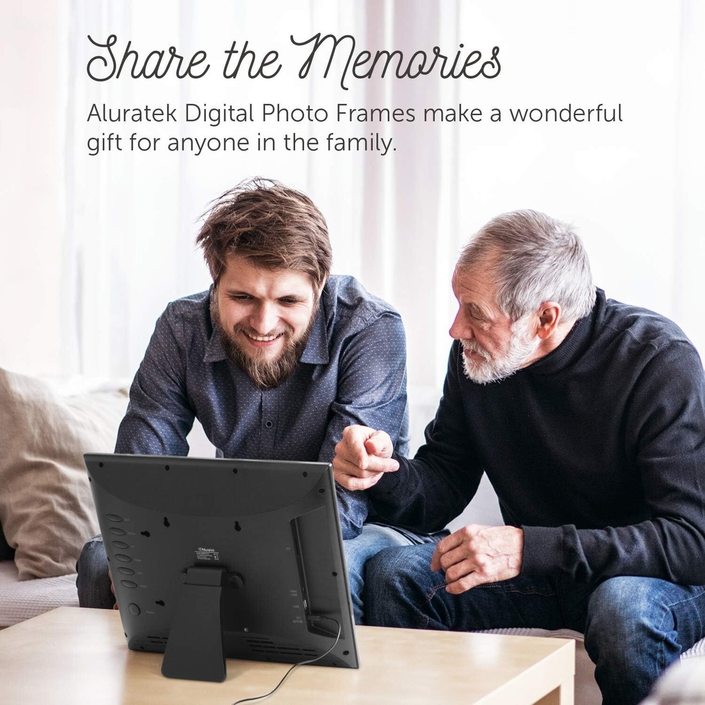 LCD USB Aluratek 8 Inch Digital Photo Frame Auto Slideshow Using SD