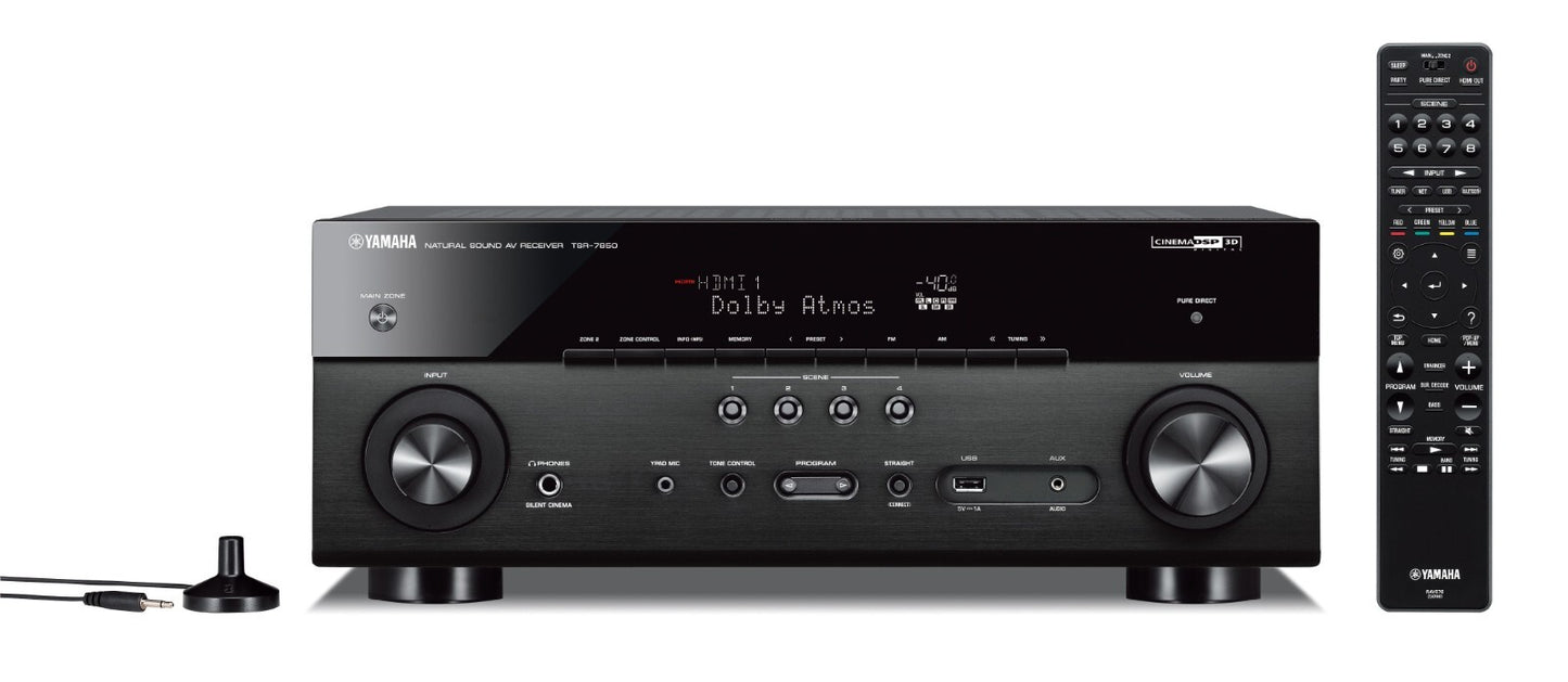TSR-7850 DTS Yamaha 72 CH Dolby Atmos WiFi BT 4K Receiver Black