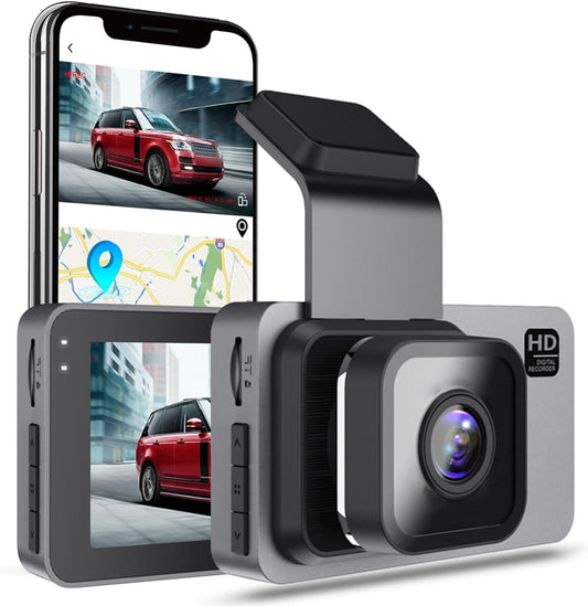 1080P Dash Cam Full HD Dash Cam Front Rear Black