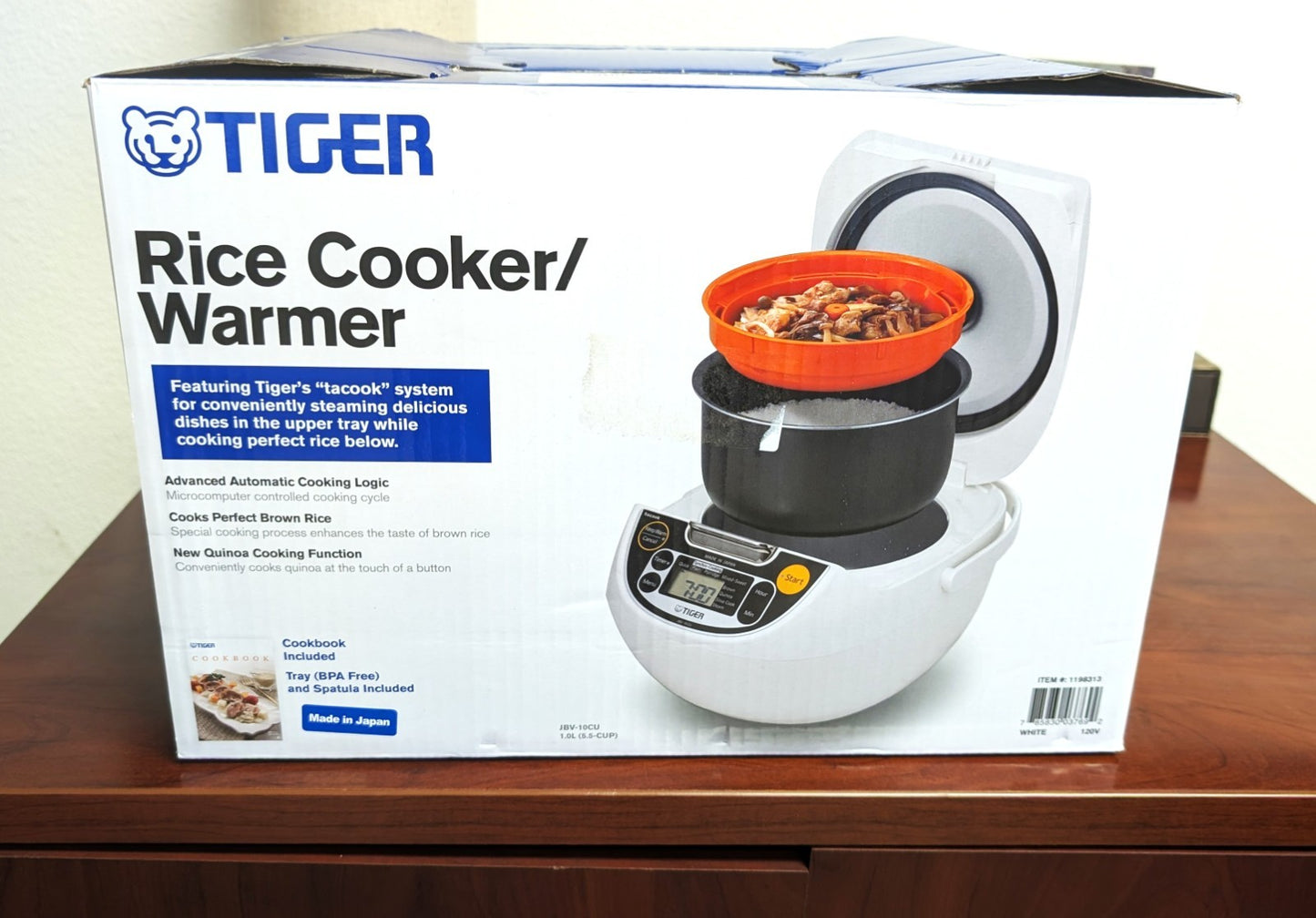 Tiger JBV-S10U Micom Rice Cooker 5.5-Cup with Tacook Plate – Japan Made