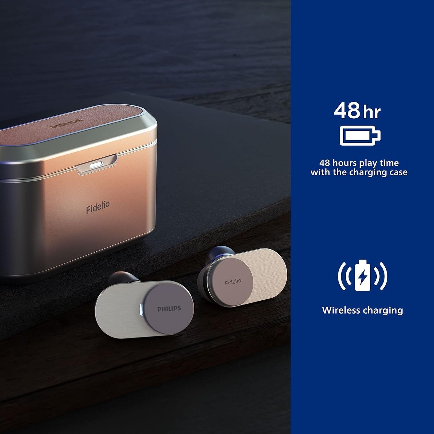 Philips Fidelio T1 True Wireless Earbuds Active Noise Canceling Pro Audio