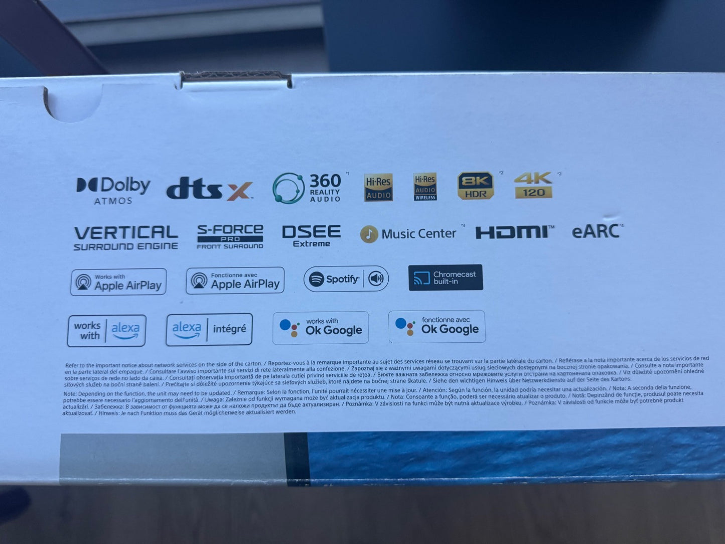 Sony HT-A5000 Dolby Atmos DTS:X 5.1.2ch Wi-Fi  eARC Soundbar Home Theater