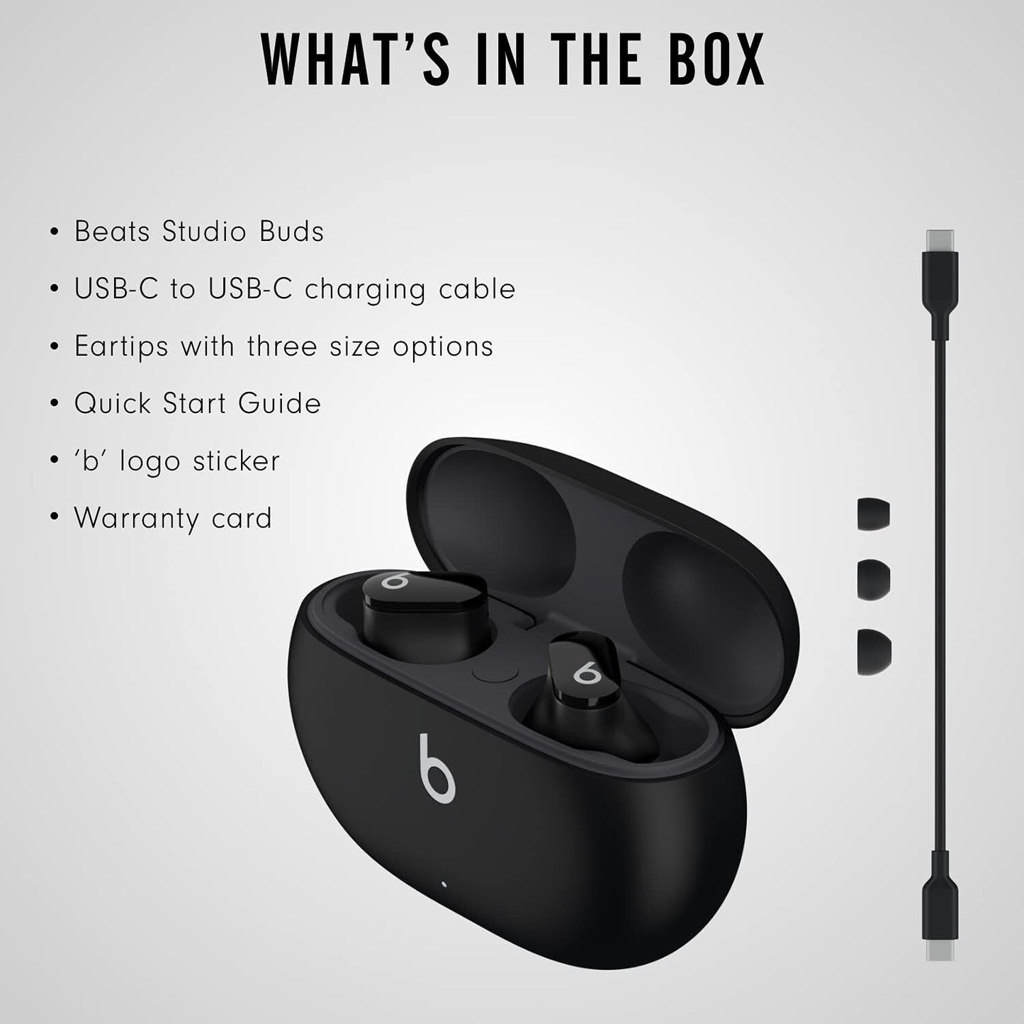 Beats Studio Buds True Wireless Noise Cancelling Earbuds Black