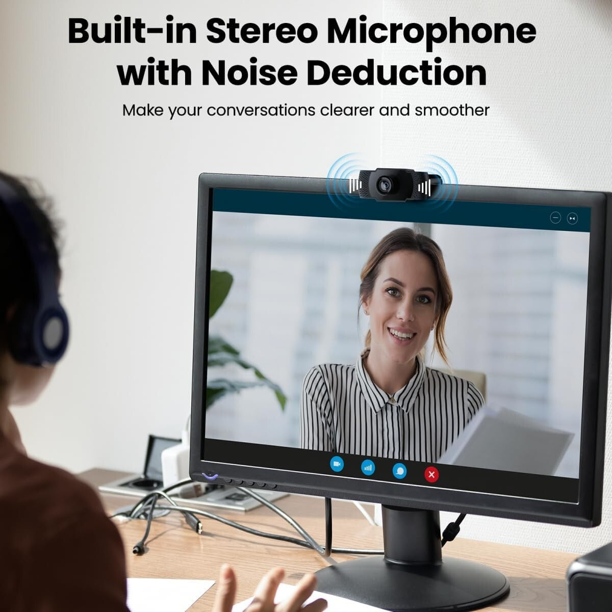 1080P USB wansview Webcam w Mic HD Webcam PC Laptop Web cam w Privacy