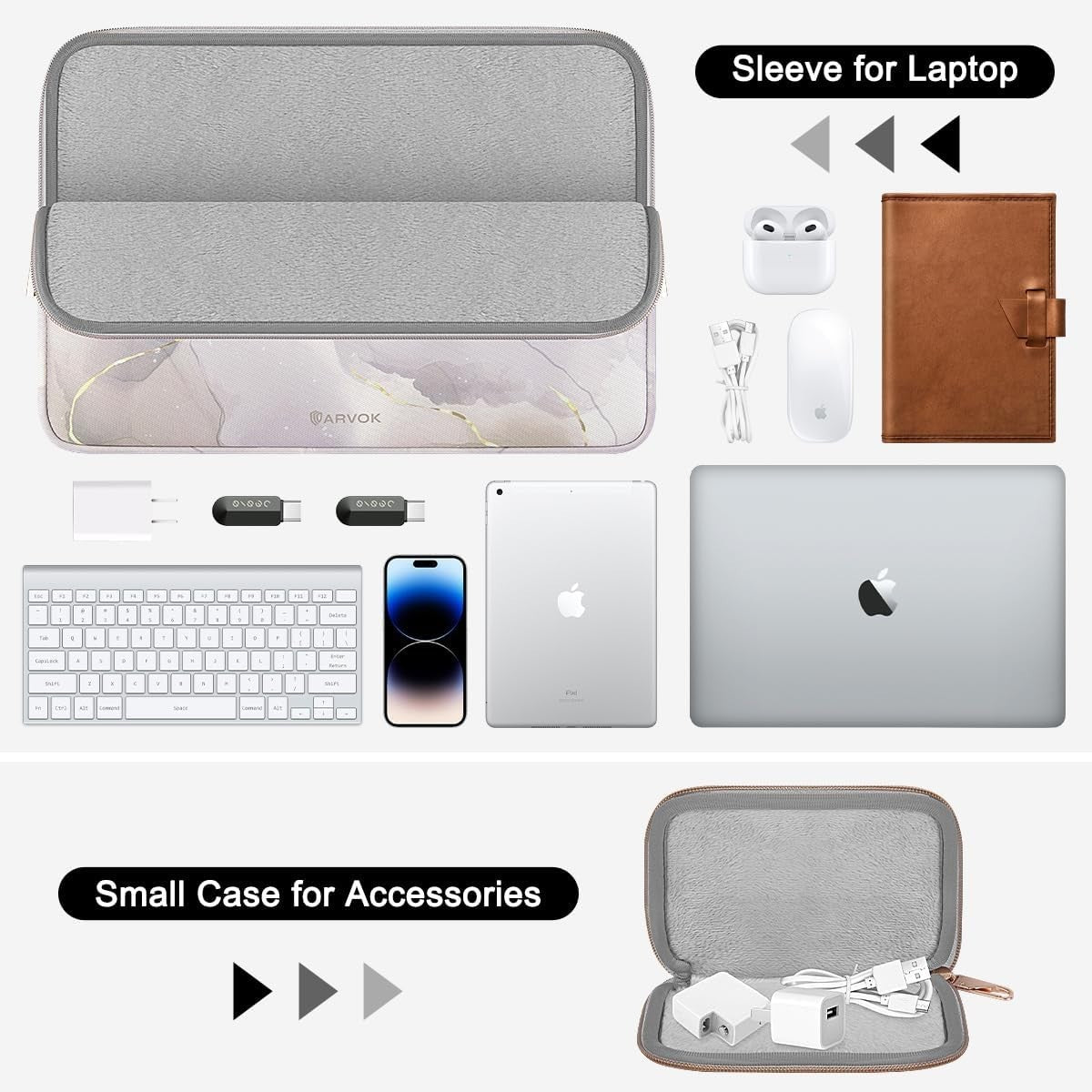 ARVOK 15 15.6 16 inch Laptop Sleeve for MacBook Pro 15 inch/MacBook Pro 16 in...