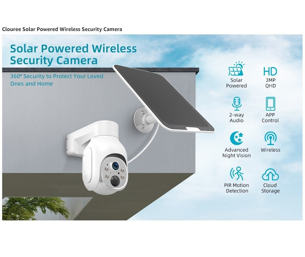 LTE SIM 4G Cellular Solar Security Camera Outdoor Card Battery Powered