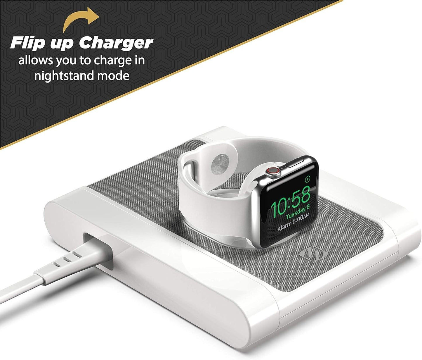 Scosche BLAW2WT-XTSP BaseLynx Watch Modular Apple Watch Charging Station, White