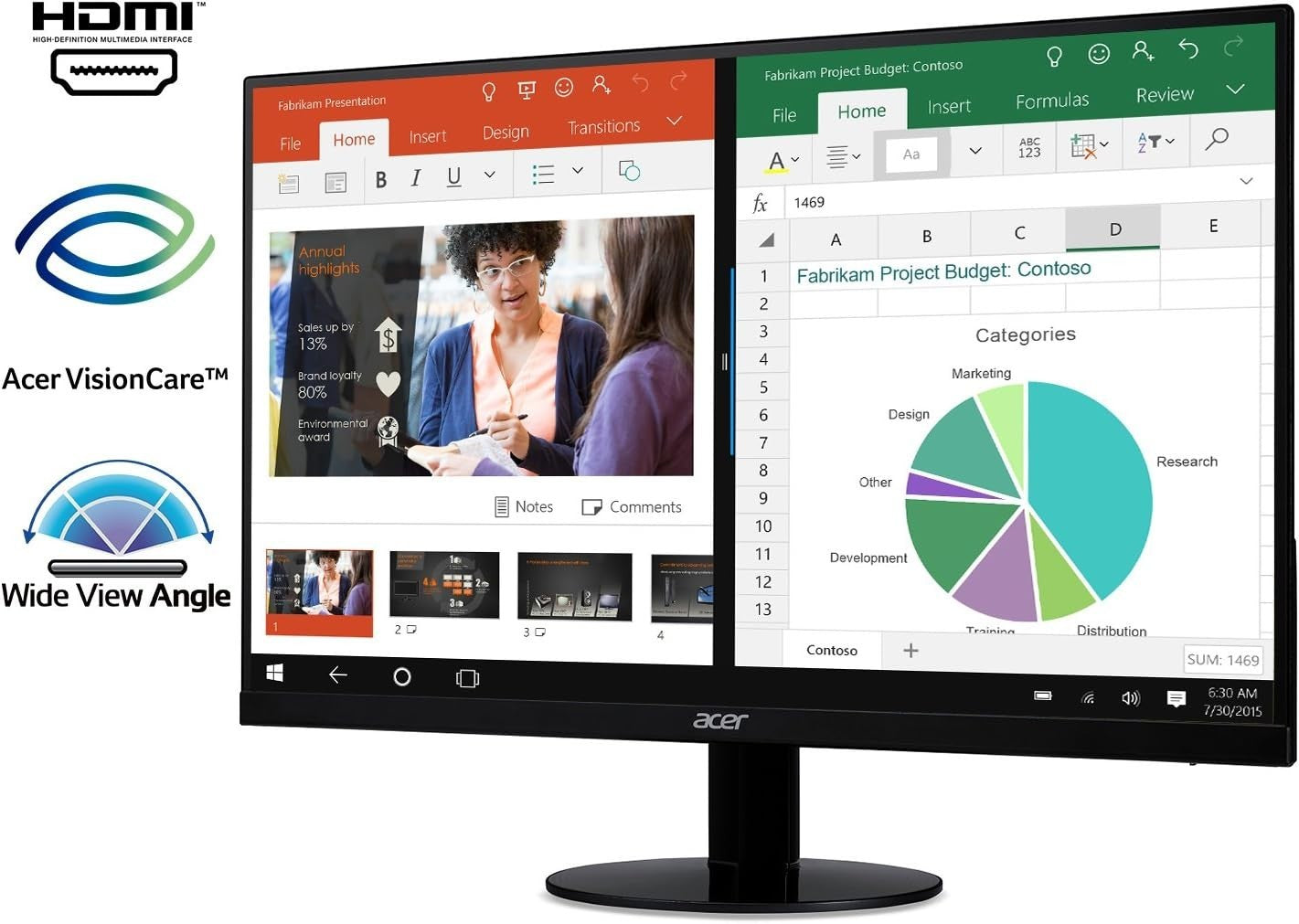 Acer SB220Q 21.5" Full HD IPS Monitor – HDMI/VGA, Ultra-Thin Design