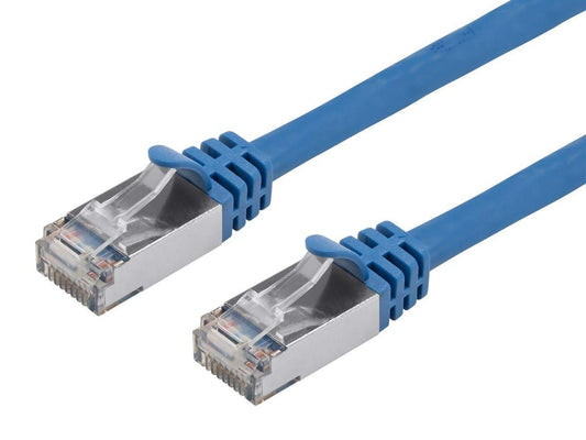 Monoprice Cat7 Ethernet Network Patch Cable - 5 feet - BLUE | 26AWG, Shielded