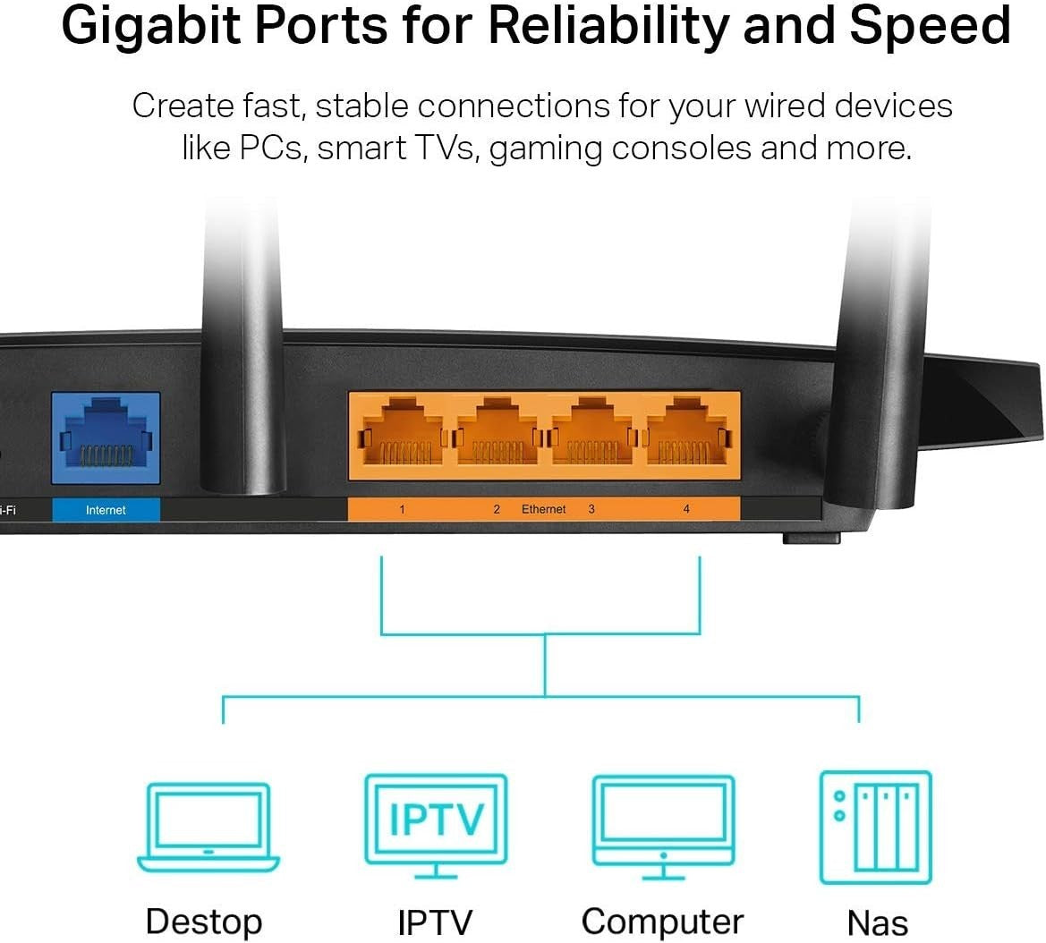 TP-Link Archer A8 AC1900 WiFi Router – Dual Band, MU-MIMO, Gigabit, Guest WiFi