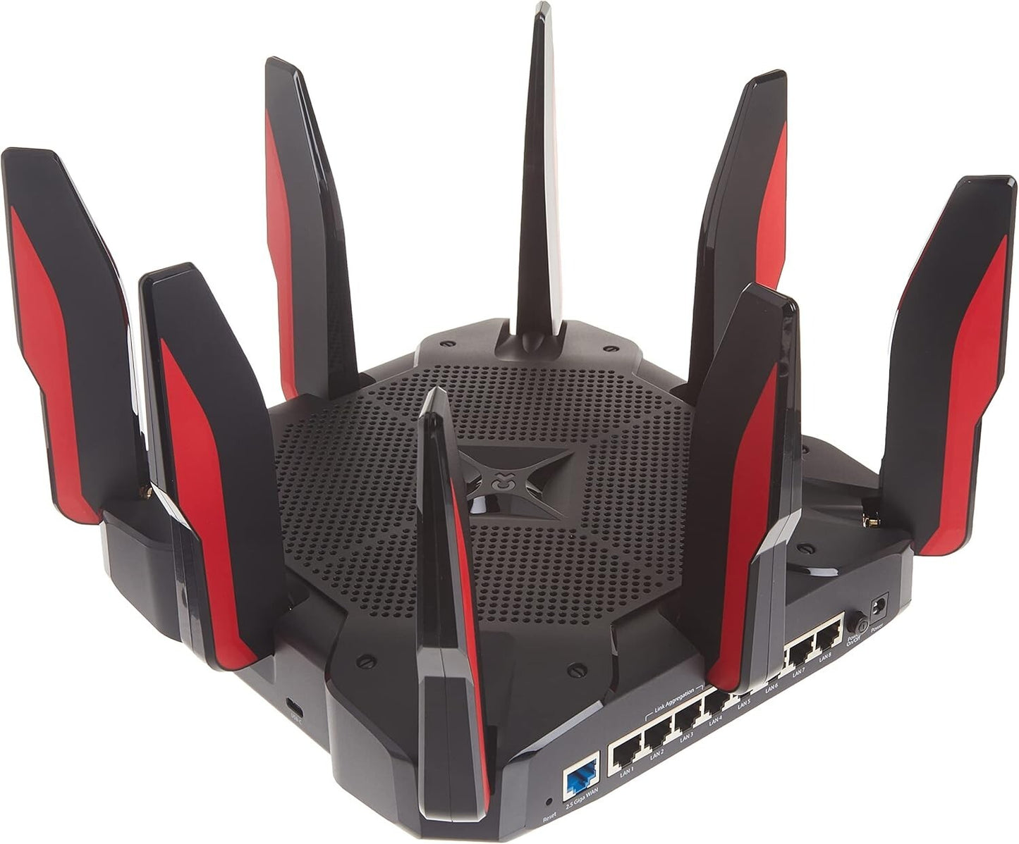 TP-LINK Archer AX11000 Tri-Band Wi-Fi 6 Gaming Router - Black/Red