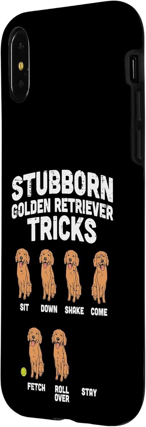 iPhone XXS Stubborn Golden Retriever Tricks Funny Dog Lover Owner Gift