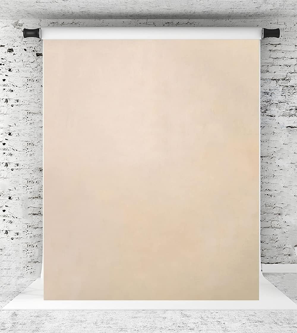 5x7ft Light Beige w Pink Portrait Photo Backdrop Nude Background Photo Booth