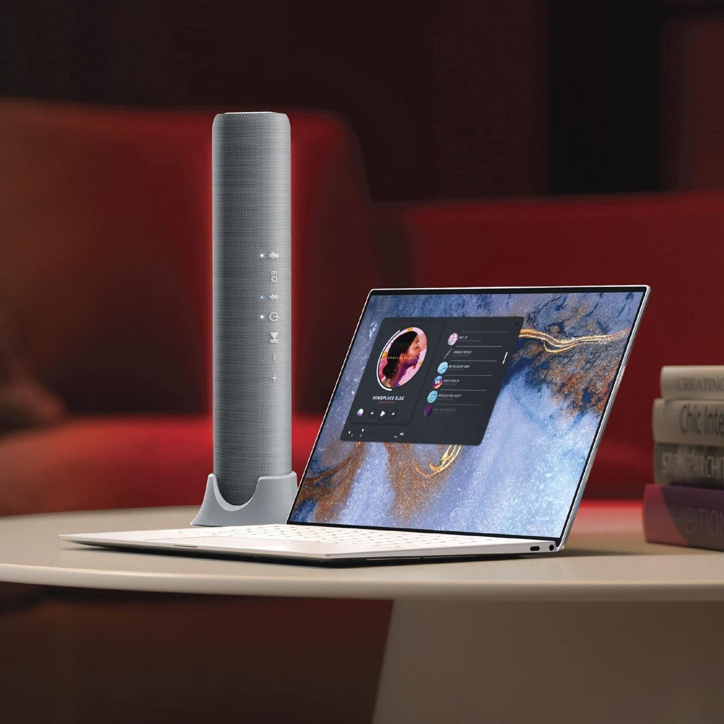 Ion Audio Meeting Mate Gray Wireless Bluetooth Speaker Soundbar w Stand