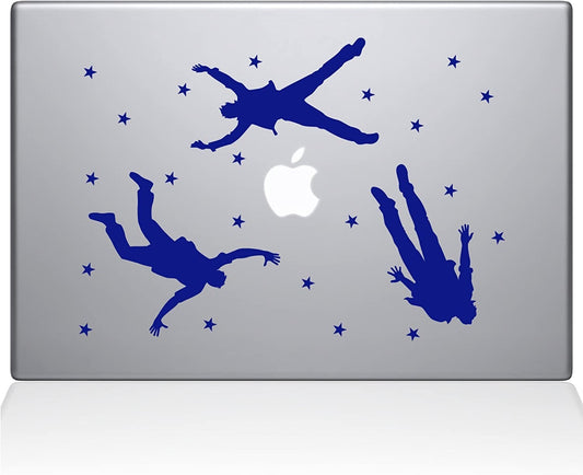 Decal Guru Falling Men MacBook Decal Vinyl Sticker 11 MacBook Air Dark Bl
