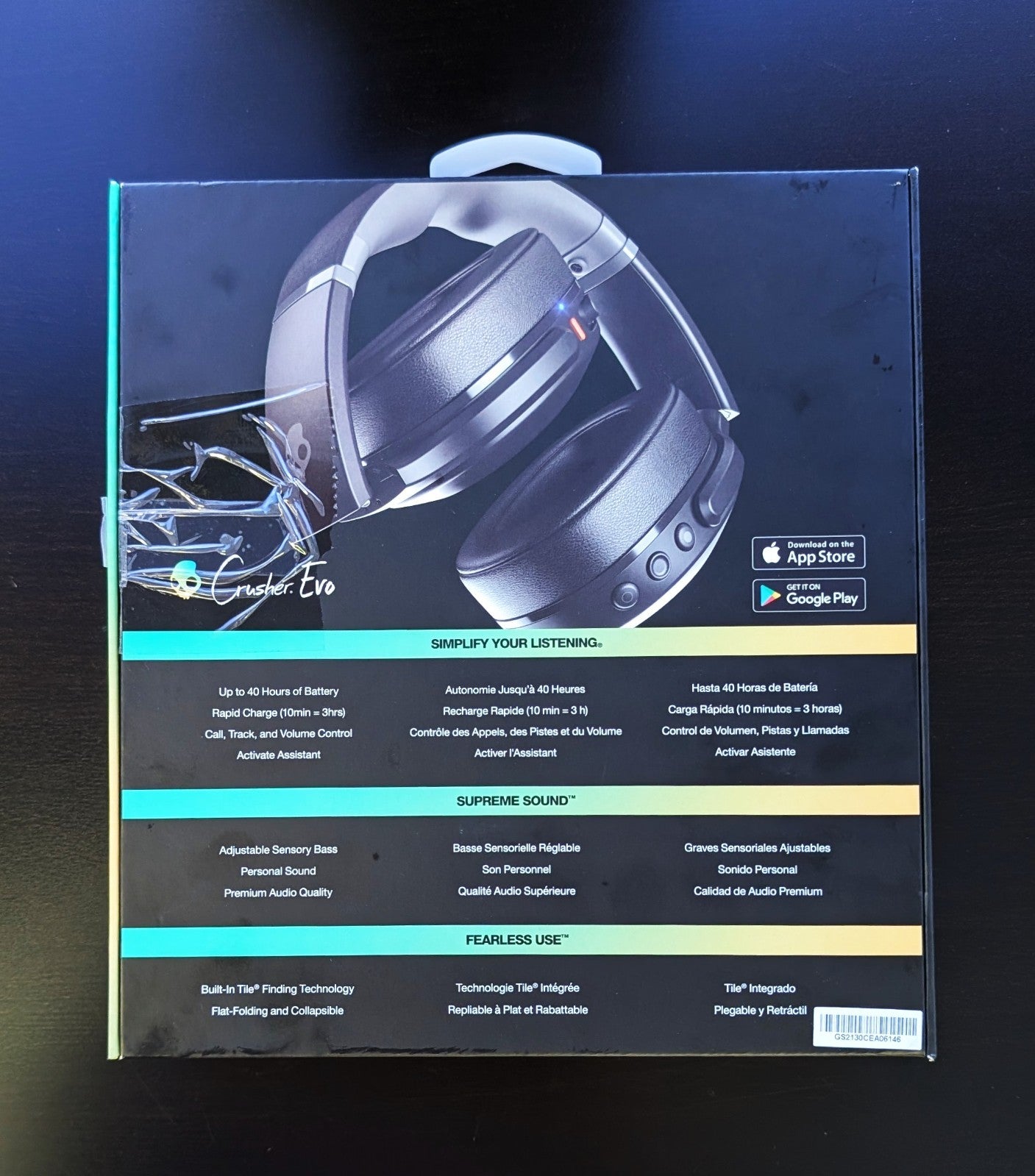 Skullcandy Crusher Evo Over-Ear Wireless Headphones with Sensory Bass with Charg