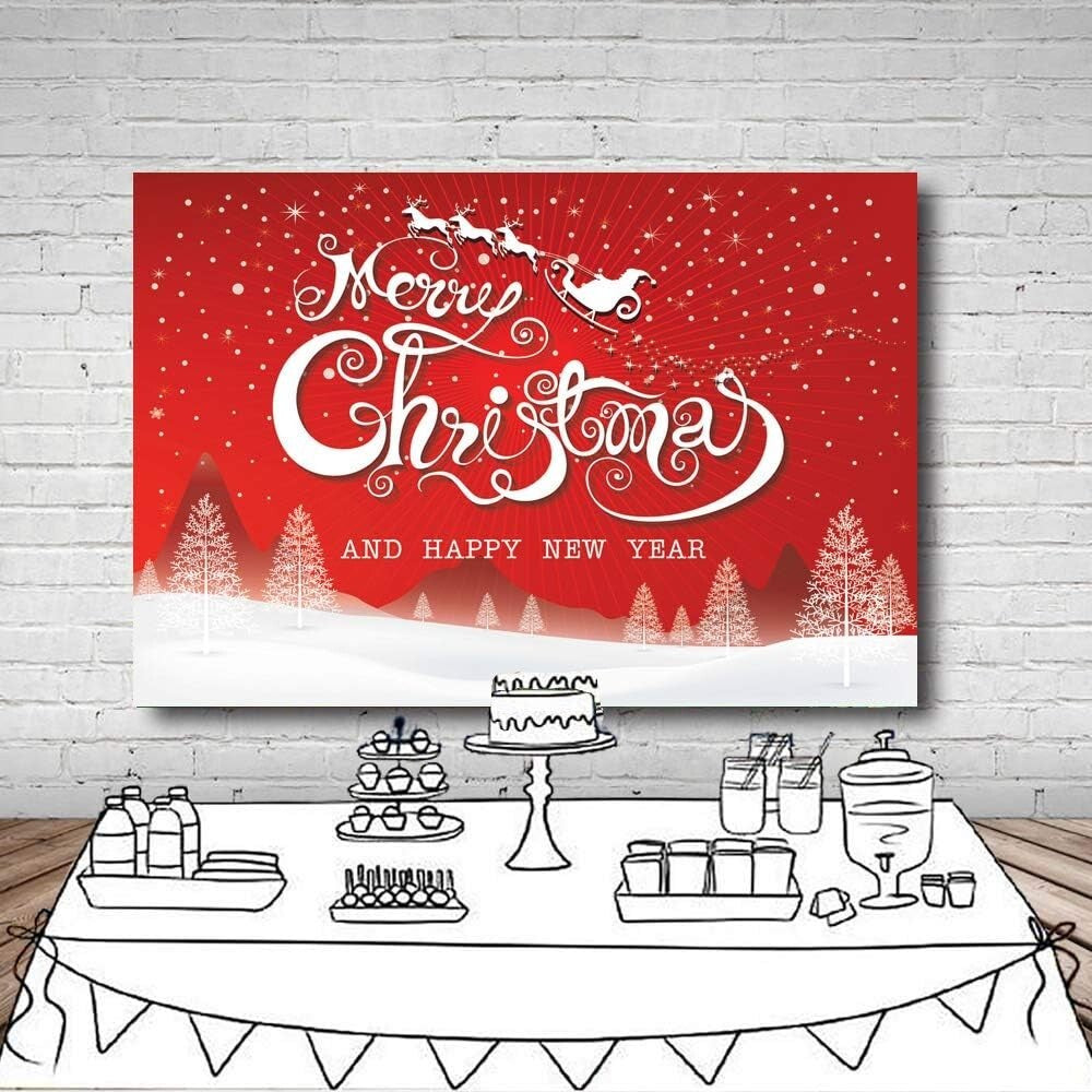 7x5ft Merry Christmas Backdrops Photography Snowflake Microfiber Happy New Year