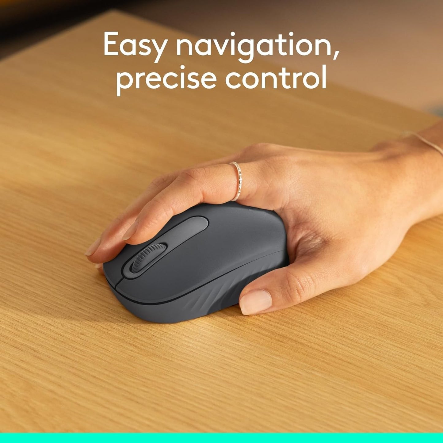 Logitech M196 Mouse – Bluetooth, 12-Month Battery, Smooth Tracking, Graphite