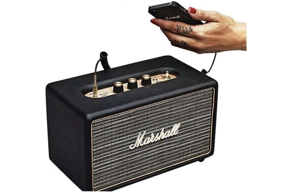 Marshall Acton Bluetooth Speaker Bass / Treble Controls AUX  W3829 Black