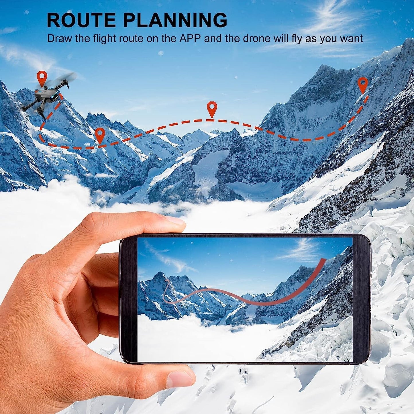 FPV APP w Dual Camera AdultsKidsBeginners control Foldable Mini Drones