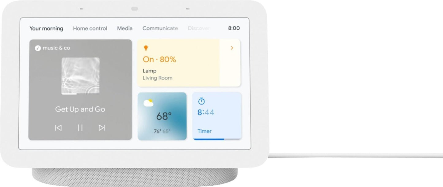 Nest Hub 7” Smart Display with Google Assistant (2nd Gen) - Chalk