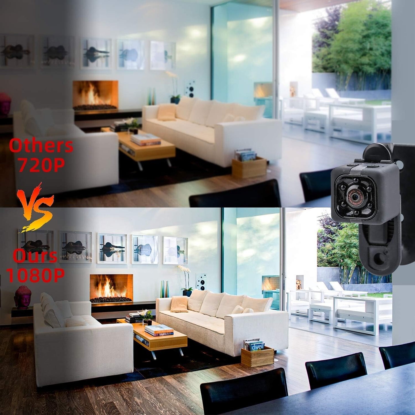 LKSUMPT 1080P Cam Mini Device w Audio Video Night VisionMotion Detective