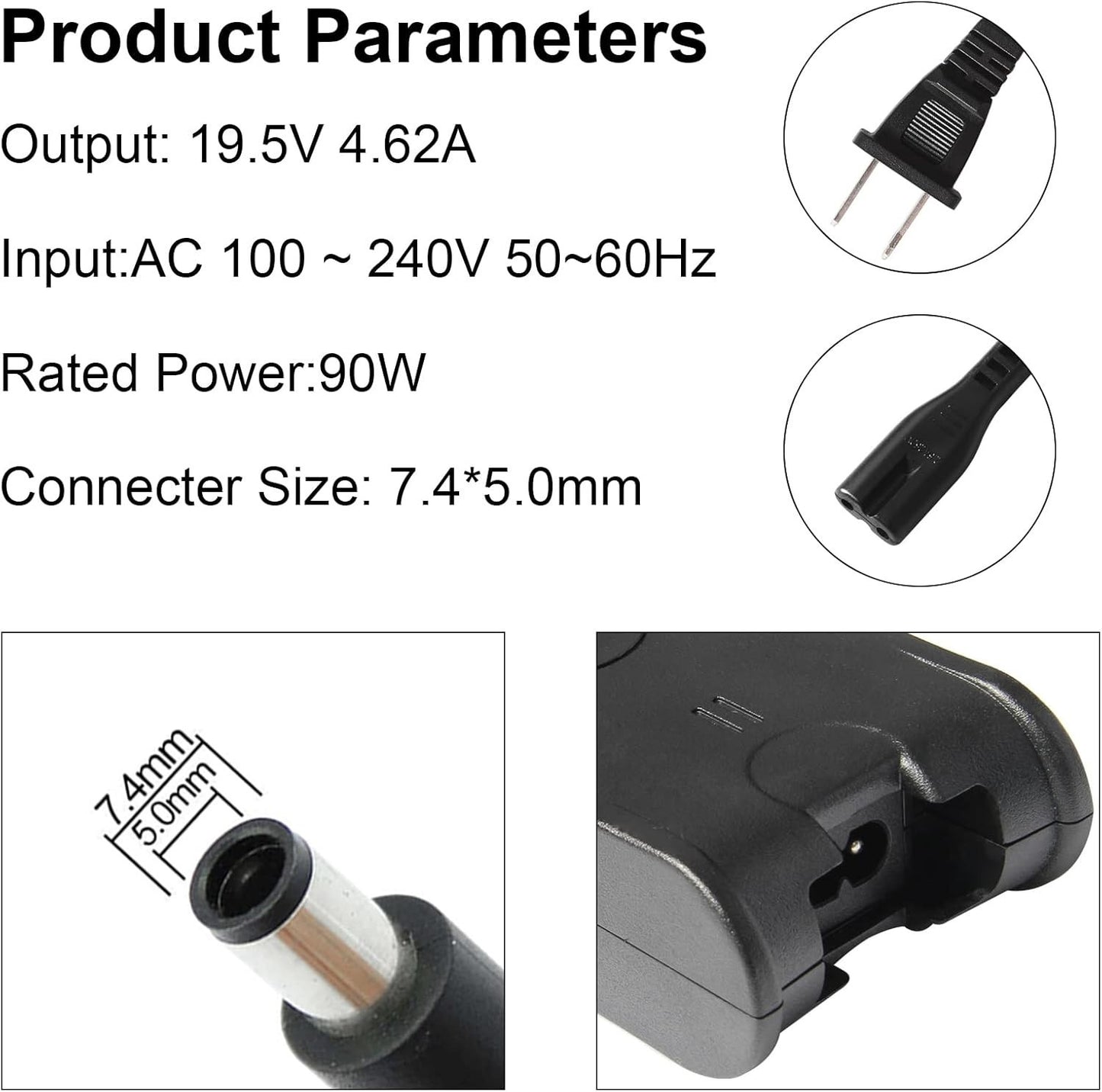 Futurebatt AC Adapter Charger for Dell Studio 1435–1749 – Power Supply Cord