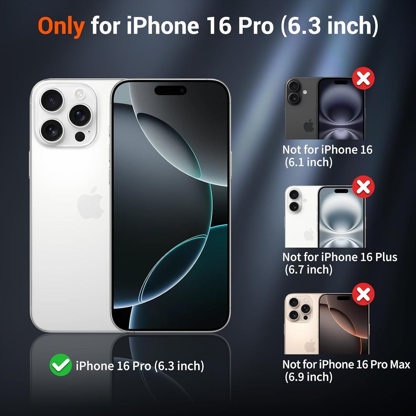 SUPFINE Magnetic iPhone 16 Pro Case Compatible with MagSafe | Military Grade Dro