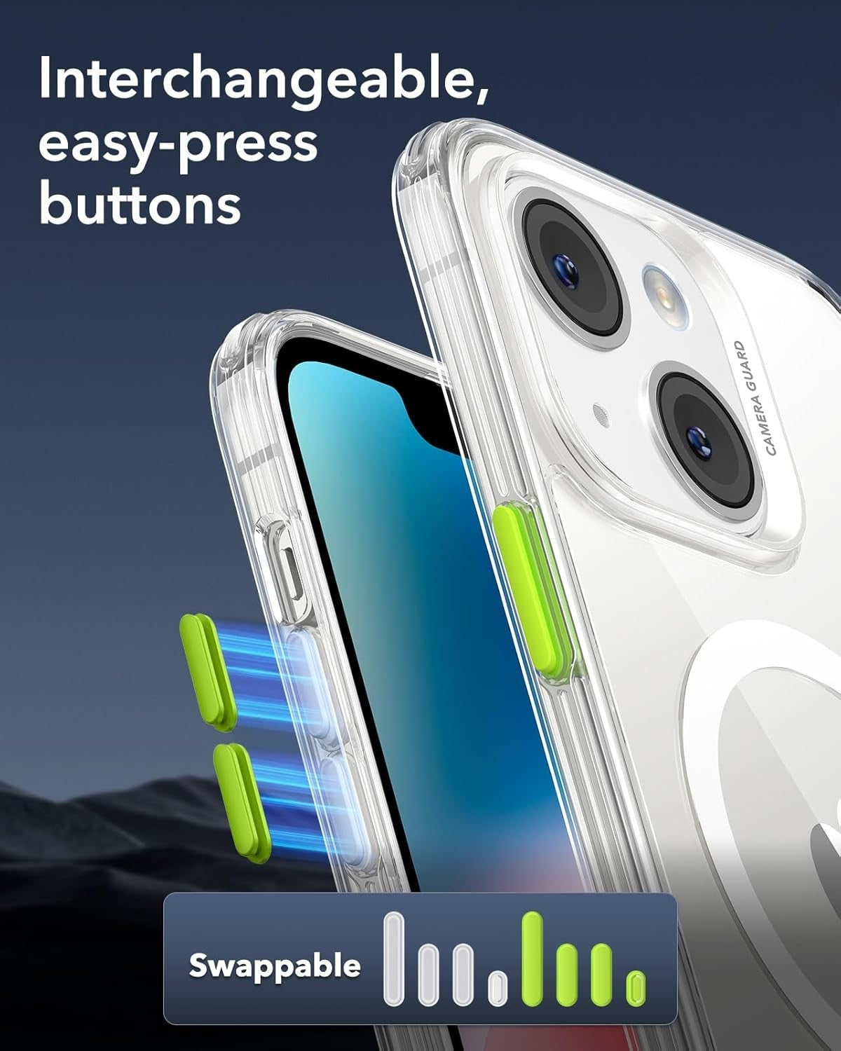 ESR for iPhone 14/13 case, Translucent Matte Case, Compatible with MagSafe, Mili
