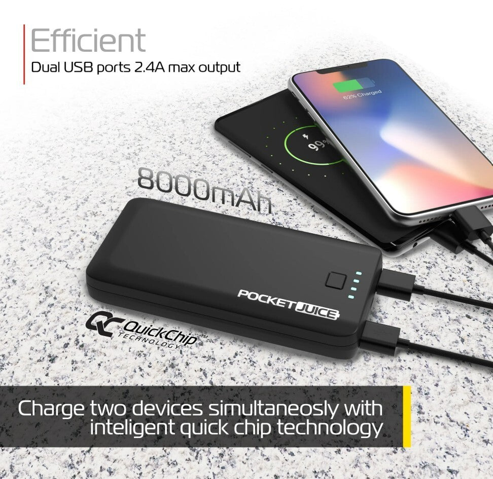 8000 OEM Pocket Juice AC Black Not in Retail Box