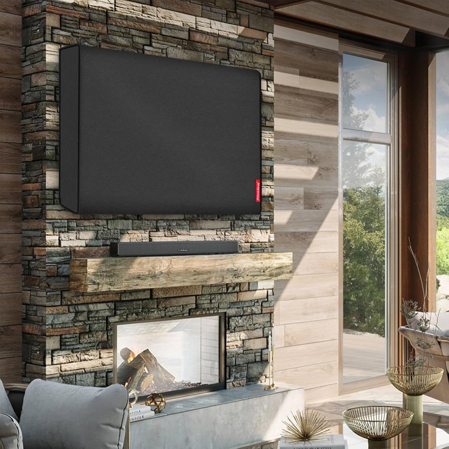 Porch Shield Outdoor TV Cover 34–39" Weatherproof Protector – Black