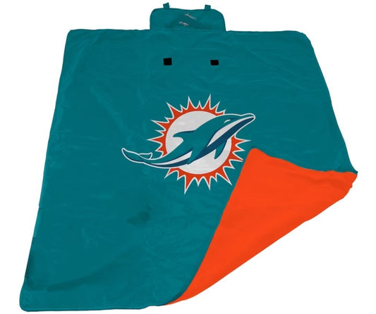 Aqua Miami Dolphins 60 x 80 AllWeather XL Outdoor Blanket