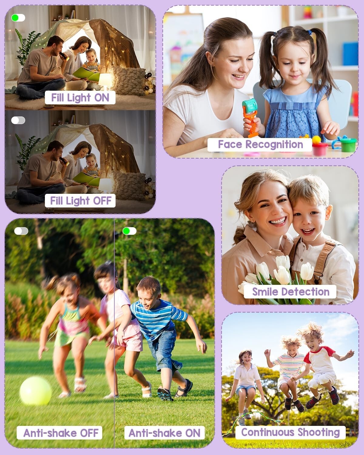 FHD 1080P Digital Camera Kids Camera SD Card Point Shoot Ca
