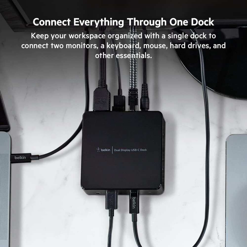 USB-C HDMI Belkin Docking Station Dual Display Power Delivery