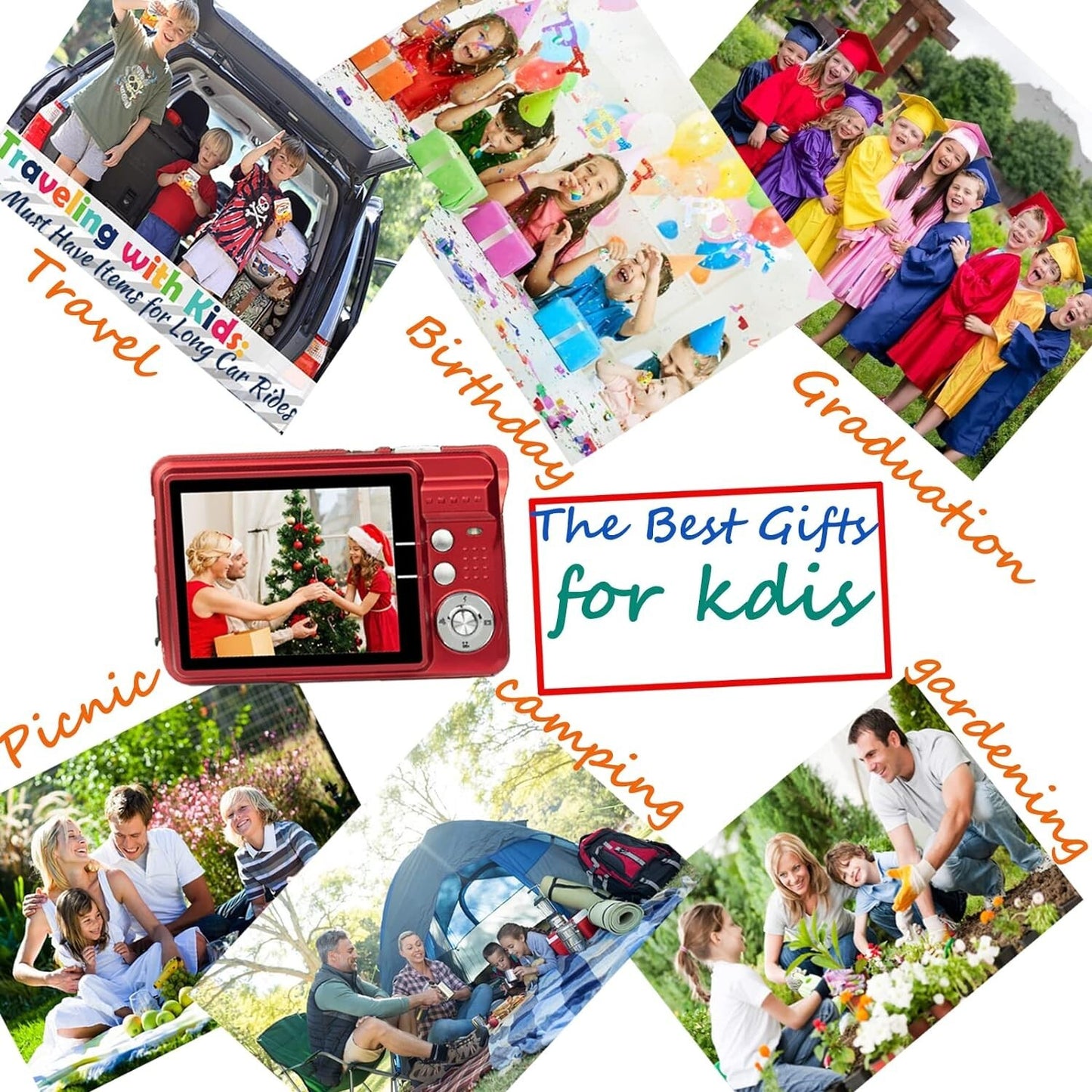 HD Mini Digital Camera Digital Camera Kids Teens Students Travel Camping