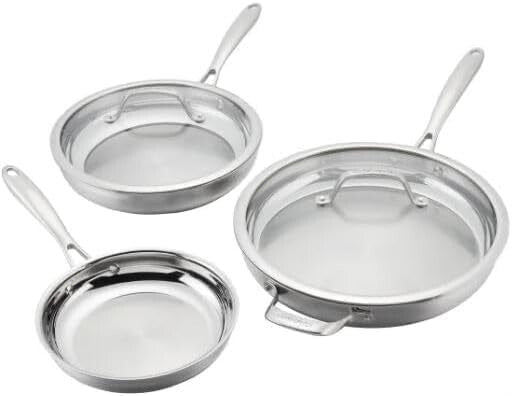 Cuisinart Professional TryiPly Stainless Steel 5piece Skillet Set