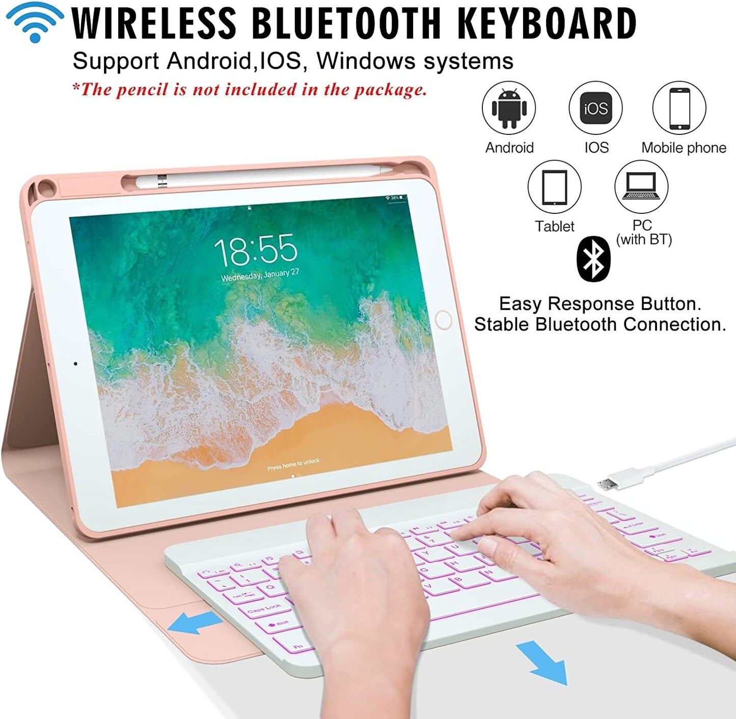 BLUTLOTUS Keyboard iPad 97 Inch Air 2 iPad 5thiPad 6th Generation