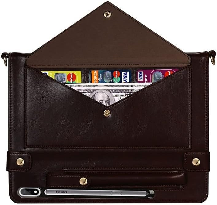 Galaxy Tab S10–S7 11" Handbag Case – Techcircle Wallet Cover, Strap, Pen Holder