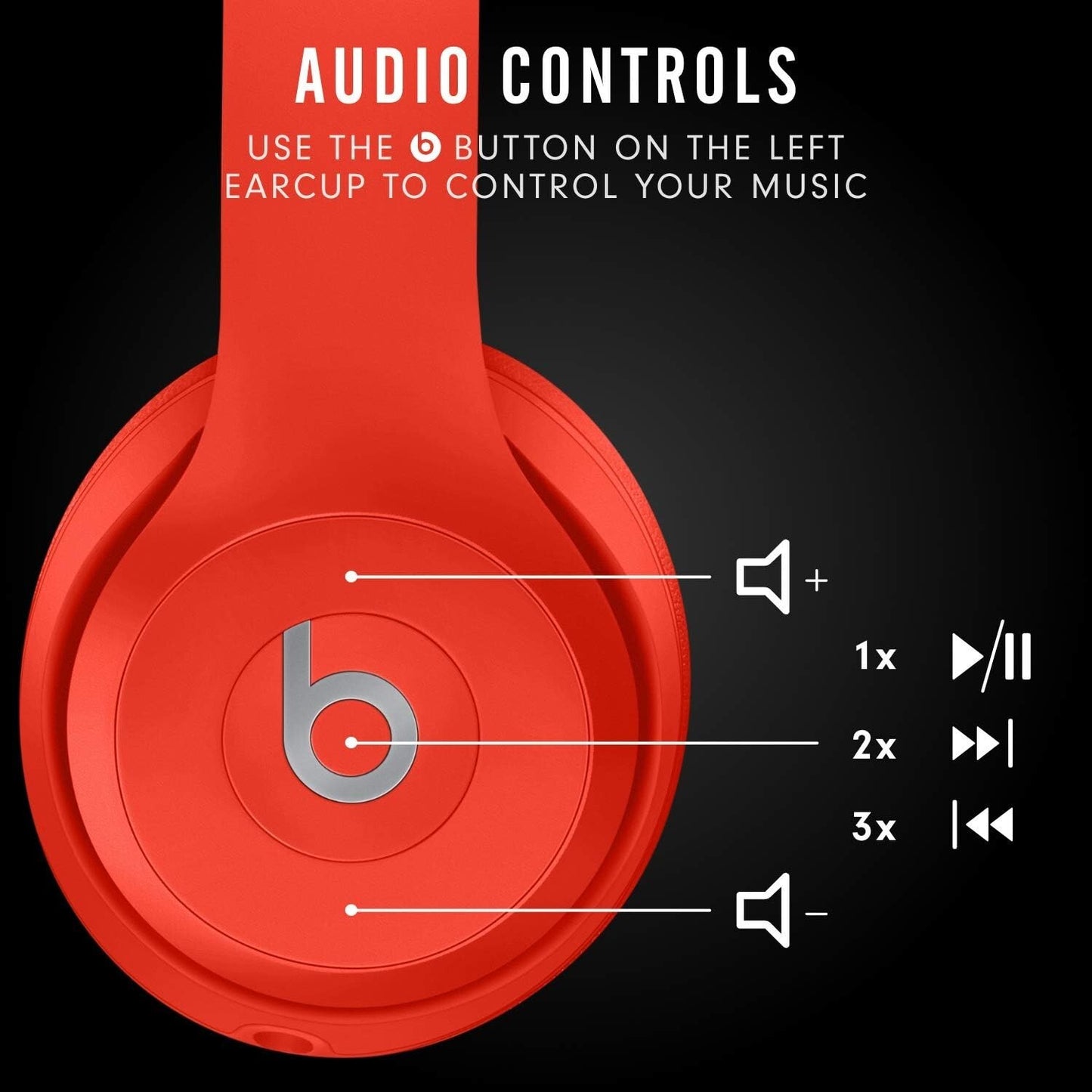 MX472LL Beats Dr Dre Solo3 Wireless Citrus Red On Ear Headphones A Sealed