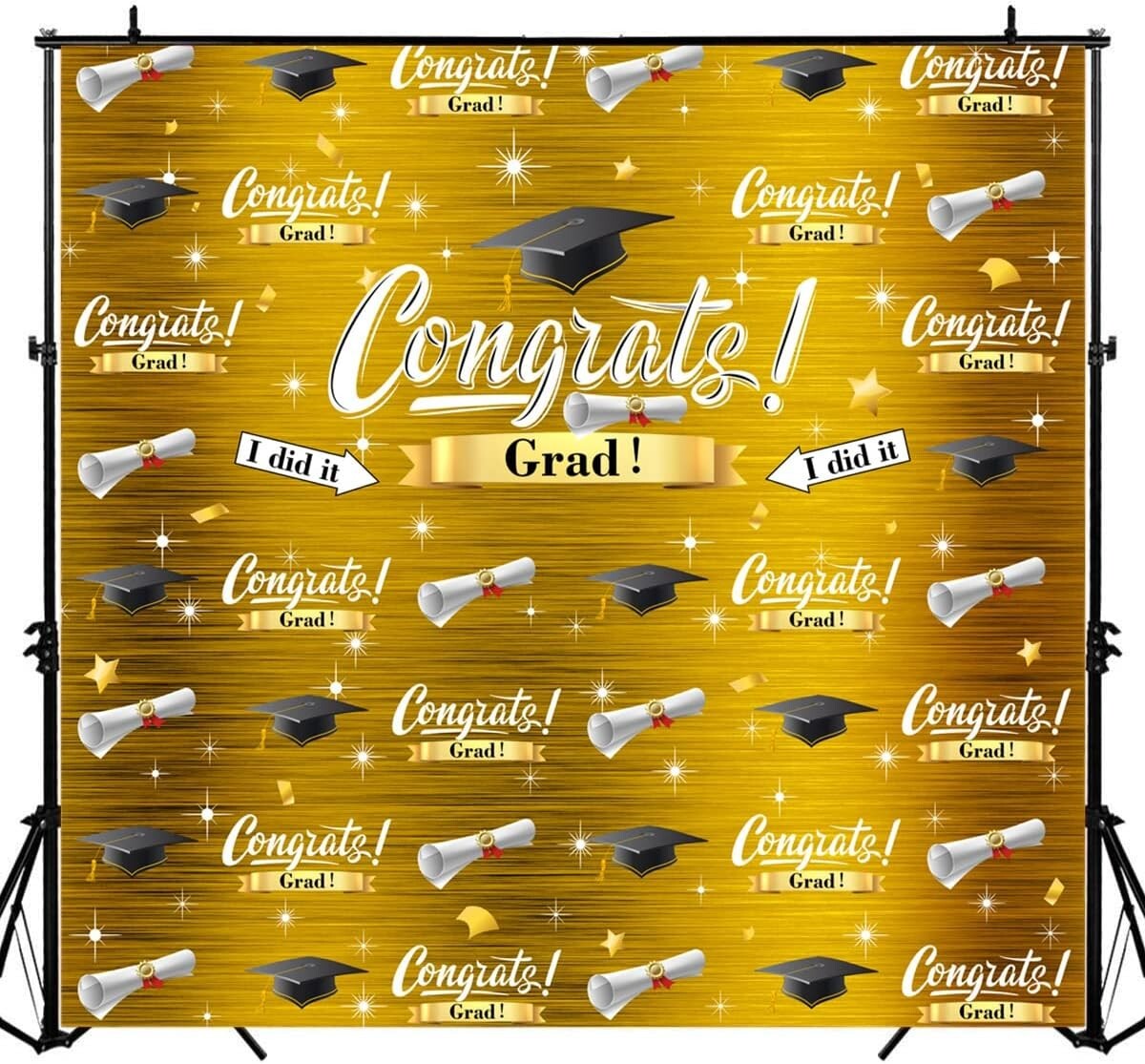 2023 Lofaris Graduation Backdrop Class of Shinning Star Congratulation 8x8ft