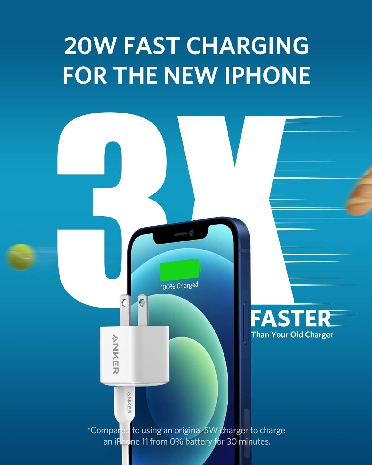 Anker Nano USB-C 20W Fast Charger High Speed PowerPort PD iPhone Android 2-Pack